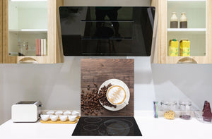 Printed Tempered glass wall art BS05A Coffee A Series: Coffee In A Cup 5