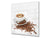 Vidriopanel protector antisalpicaduras para cocina – BS05A Serie café A  Corazón de café de grano