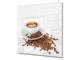 Aufgedrucktes Hartglas-Wandkunstwerk – Glasküchenrückwand BS05A Serie Kaffee A:  Coffee Coffee Heart Of Grain