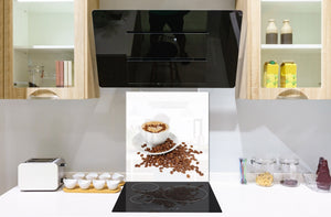 Printed Tempered glass wall art BS05A Coffee A Series: Coffee Coffee Heart Of Grain