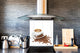Arte murale stampata su vetro temperato – Paraschizzi in vetro da cucina BS05A Serie caffè A : Caffè Caffè Cuore Di Grano