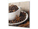 Antiprojections en verre cuisine BS05B Série café B : Grains de café cannelle 2