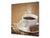 Arte murale stampata su vetro temperato – Paraschizzi in vetro da cucina BS05B Serie caffè B: Cannella al caffè