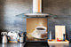Panel de vidrio frente cocina antisalpicaduras de diseño – BS05B Serie café B:  Canela de cafe