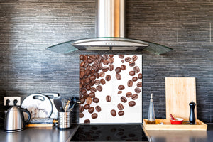 Aufgedrucktes Hartglas-Wandkunstwerk – Glasküchenrückwand BS05B Serie Kaffee B:  Spilled Coffee 5