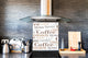 Panel de vidrio frente cocina antisalpicaduras de diseño – BS05B Serie café B: Café inscripciones
