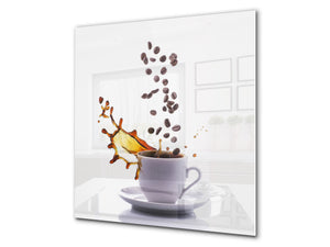 Printed Tempered glass wall art BS05B Coffee B Series: Spilled Coffee Beans 6