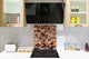 Panel de vidrio frente cocina antisalpicaduras de diseño – BS05B Serie café B: Café cayendo