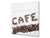 Aufgedrucktes Hartglas-Wandkunstwerk – Glasküchenrückwand BS05B Serie Kaffee B:  Coffee Cafe Lettering