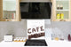 Panel de vidrio frente cocina antisalpicaduras de diseño – BS05B Serie café B: Letras de cafe cafe