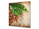 Printed Tempered glass wall art BS05B Coffee B Series: Coffee Beans Leaf 2