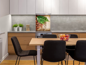 Panel de vidrio frente cocina antisalpicaduras de diseño – BS05B Serie café B: Granos De Café Hoja 2