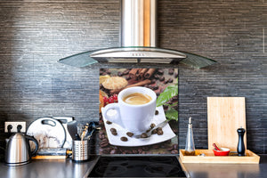 Panel de vidrio frente cocina antisalpicaduras de diseño – BS05B Serie café B: Taza De Café 1