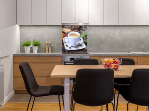 Panel de vidrio frente cocina antisalpicaduras de diseño – BS05B Serie café B: Taza De Café 1