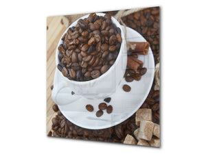 Printed Tempered glass wall art BS05B Coffee B Series: Cup With Coffee 3