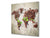 Printed Tempered glass wall art BS05B Coffee B Series: Coffee World Map