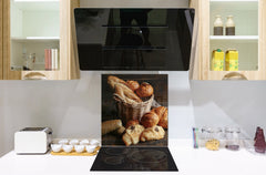 Glass kitchen backsplash BS22 Bakery products Series: Wheat Bread Bread 3