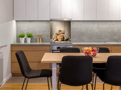 Glass kitchen backsplash BS22 Bakery products Series: Wheat Bread Bread 7