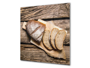 Glass kitchen backsplash BS22 Bakery products Series: Wheat Bread Bread 8