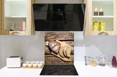 Glass kitchen backsplash BS22 Bakery products Series: Wheat Bread Bread 8