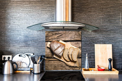 Glass kitchen backsplash BS22 Bakery products Series: Wheat Bread Bread 8