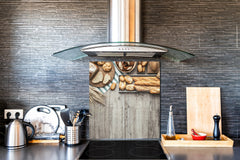 Glass kitchen backsplash BS22 Bakery products Series: Wheat Bread Bread 9