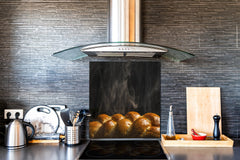 Glass kitchen backsplash BS22 Bakery products Series: Bread Braid