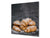 Arte murale stampata su vetro temperato – Paraschizzi in vetro da cucina BS22 Serie pane:  Pane Croissant 2