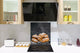 Glass kitchen backsplash BS22 Bakery products Series: Croissant Bread 2