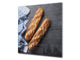 Glass kitchen backsplash BS22 Bakery products Series: Baguette Bread