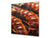 Aufgedrucktes Hartglas-Wandkunstwerk – Glasküchenrückwand BS23 Serie traditionelles europäisches Essen:  Sausage On The Grill