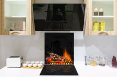 Pantalla anti-salpicaduras cocina - Serie Comida tradicional europea BS23  Shashlik Grill 1