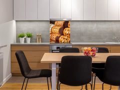 Printed tempered glass backsplash – BS23 European tradicional food Series: Cheese Oscypek 1