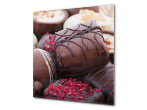 Tempered glass Cooker backsplash BS07 Desserts Series: Sweets Chocolates 3