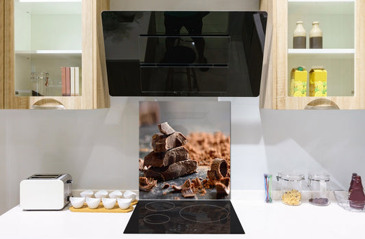 Tempered glass Cooker backsplash BS07 Desserts Series: Chocolate Sweets