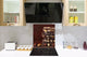 Pantalla anti-salpicaduras cocina – Frente de cocina de cristal templado – BS07 Serie desiertos: Chocolate de nuezes