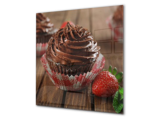 Tempered glass Cooker backsplash BS07 Desserts Series: Muffin Cupcake 1