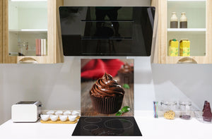 Paraschizzi fornelli vetro temperato – Pannello in vetro – Paraspruzzi lavandino BS07 Serie dessert: Muffin Cupcake 2