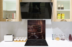 Glasrückwand mit atemberaubendem Aufdruck – Küchenwandpaneele aus gehärtetem Glas BS07 Serie Desserts:  Cake Cake