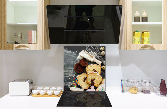 Tempered glass Cooker backsplash BS07 Desserts Series: Cupcake Cake