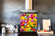 Magnifico paraschizzi in vetro stampato – Pannello in vetro temperato da cucina BS06 Pasticcini e dolci : Caramelle colorate