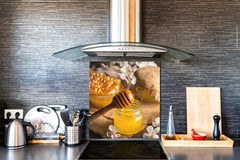 Stunning printed Glass backsplash BS06 Pastries and sweets: Honey Bread