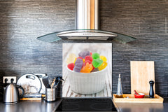 Stunning printed Glass backsplash BS06 Pastries and sweets: Colorful Jelly Beans 1