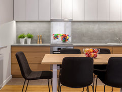 Protector antisalpicaduras – Panel de vidrio para cocina – BS06 Serie postres y dulces: Caramelos de colores