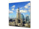 Soporte de vidrio - Placa para salpicaduras de fregadero ; Serie ciudades BS25  Panorama de la ciudad 4