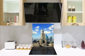Paraschizzi fornelli vetro temperato – Pannello in vetro – Paraspruzzi lavandino BS25 Serie città:  Panorama della città 4