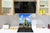 Soporte de vidrio - Placa para salpicaduras de fregadero ; Serie ciudades BS25  Panorama de la ciudad 4