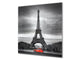Soporte de vidrio - Placa para salpicaduras de fregadero ; Serie ciudades BS25  Torre Eiffel de París 2