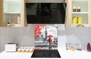 Glasrückwand mit atemberaubendem Aufdruck – Küchenwandpaneele aus gehärtetem Glas BS25 Serie Städte:  Big Ben London 1
