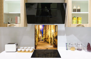 Glasrückwand mit atemberaubendem Aufdruck – Küchenwandpaneele aus gehärtetem Glas BS25 Serie Städte:  Streets Of The World 12